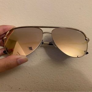 SOLD Quay High Key Mini Gold Aviator Sunglasses